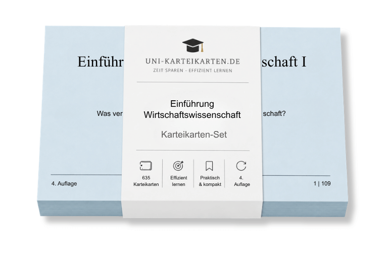 Einführung Wirtschaftswissenschaft - Karteikarten-Set (Bundle)