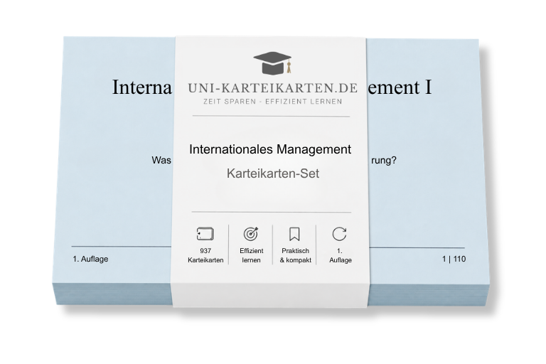 Internationales Management - Karteikarten-Set