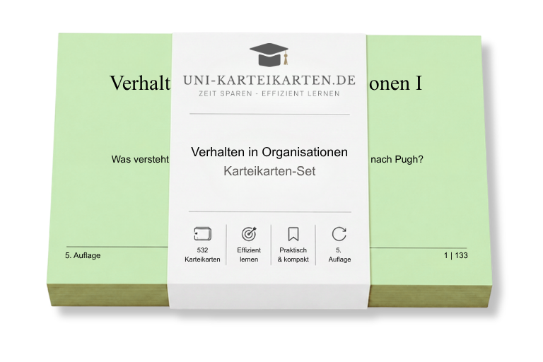 Verhalten in Organisationen - Karteikarten-Set (Bundle)