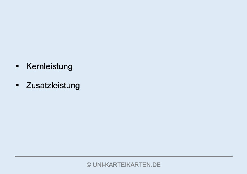 Dienstleistungskonzeptionen - Karteikarten-Set