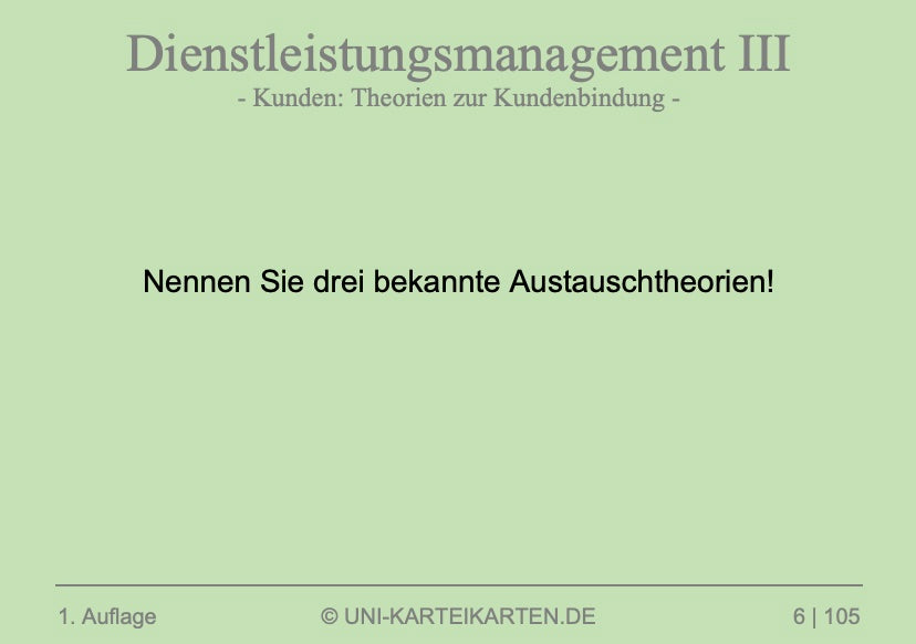 Dienstleistungsmanagement Kunden - Karteikarten-Set (Bundle)