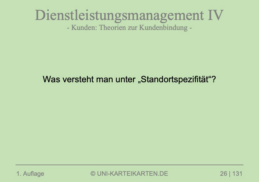 Dienstleistungsmanagement Kunden - Karteikarten-Set (Bundle)