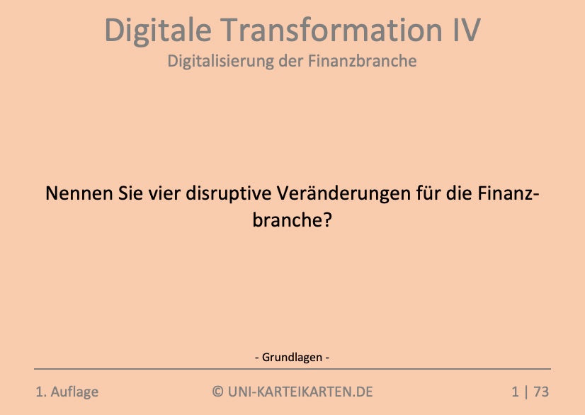 Digitale Transformation - Karteikarten-Set