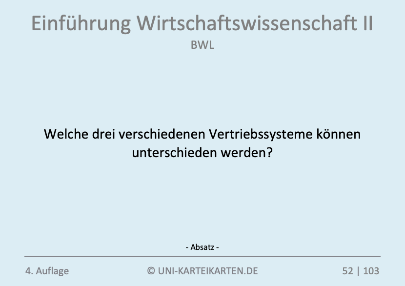 Einführung Wirtschaftswissenschaft - Karteikarten-Set (Bundle)
