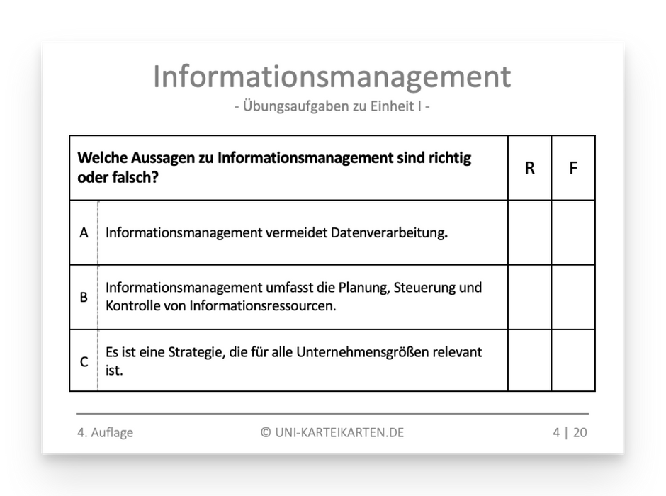 Informationsmanagement - Karteikarten-Set (Bundle)