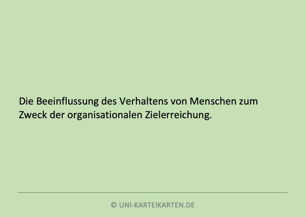 Personalführung - Karteikarten-Set