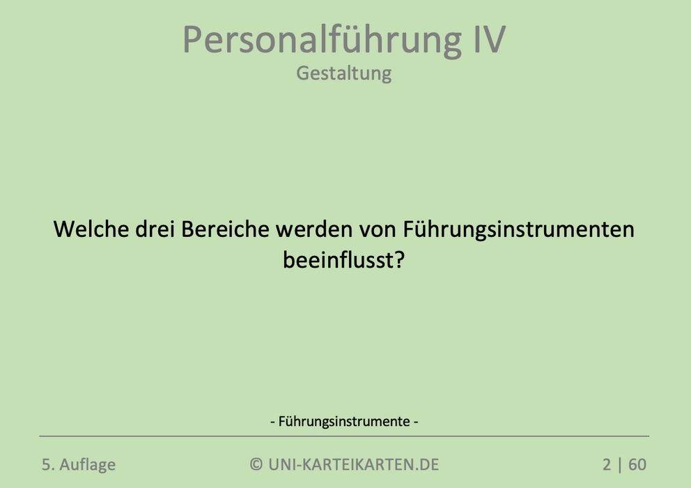 Personalführung - Karteikarten-Set