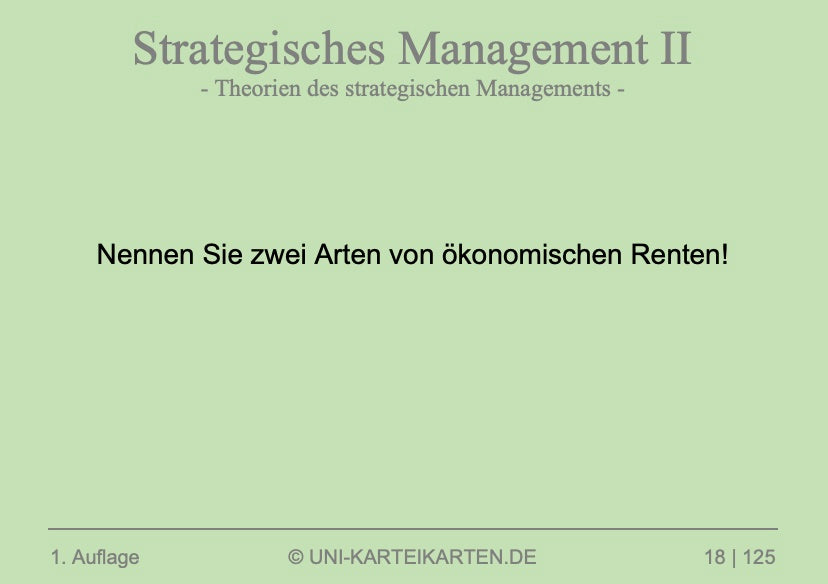 Strategisches Management - Karteikarten-Set (Bundle)