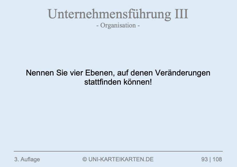 Unternehmensführung - Karteikarten-Set (Bundle)