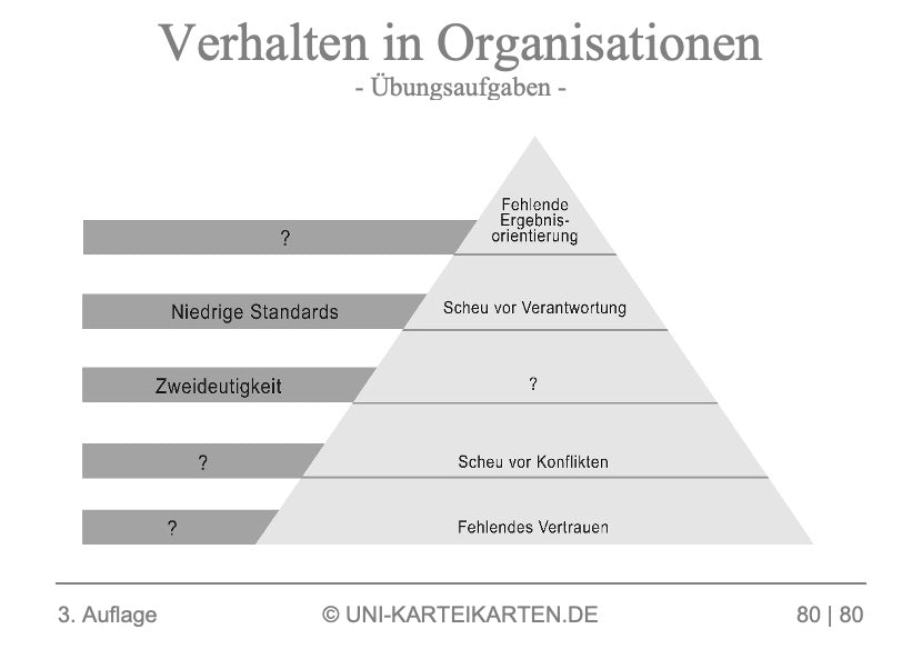 Verhalten in Organisationen - Karteikarten-Set