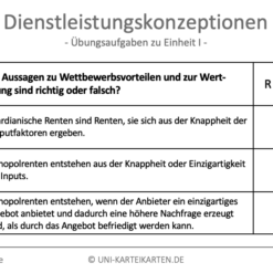 Dienstleistungskonzeptionen FernUni Hagen Karteikarte 2.1