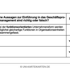 Einfuehrung Wirtschaftsinformatik FernUni Hagen Karteikarte 2.2