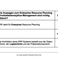 Einfuehrung Wirtschaftsinformatik FernUni Hagen Karteikarte 2.4