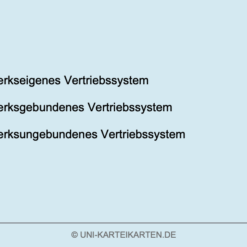 Einführung Wirtschaftswissenschaft FernUni Hagen Karteikarte 8.4