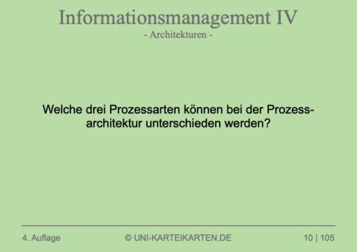 Informationsmanagement FernUni Hagen Karteikarte 1.1