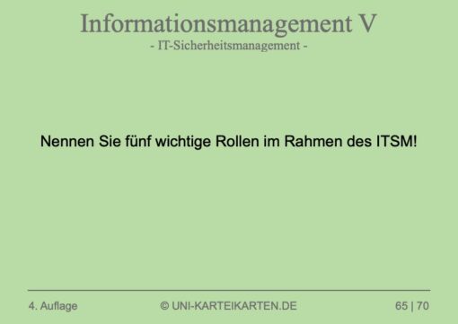 Informationsmanagement FernUni Hagen Karteikarte 1.3