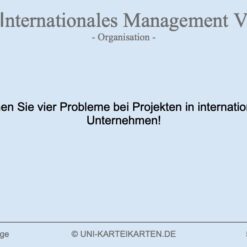 Internationales Management FernUni Hagen Karteikarte 1.3