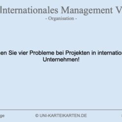 Internationales Management FernUni Hagen Karteikarte 1.3