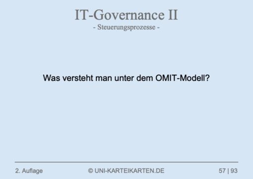 IT-Governance FernUni Hagen Karteikarte 1.1