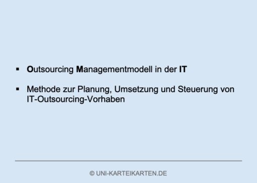 IT-Governance FernUni Hagen Karteikarte 1.2