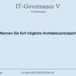 IT-Governance FernUni Hagen Karteikarte 1.3