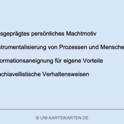 Organisation FernUni Hagen Karteikarte 1.2