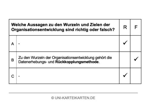 Organisation FernUni Hagen Karteikarte 2.4