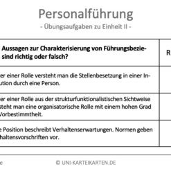 Personalführung FernUni Hagen Karteikarte 2.1