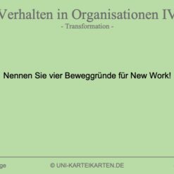 Verhalten in Organisationen FernUni Hagen Karteikarte 1.3