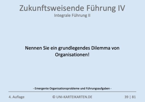 Zukunftsweisende Führung FernUni Hagen Karteikarte 1.3