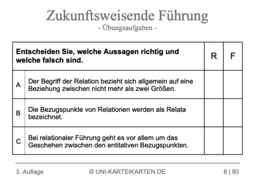 Zukunftsweisende Führung FernUni Hagen Karteikarte 2.1