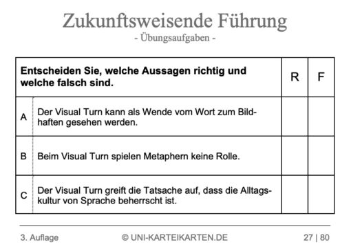 Zukunftsweisende Führung FernUni Hagen Karteikarte 2.3