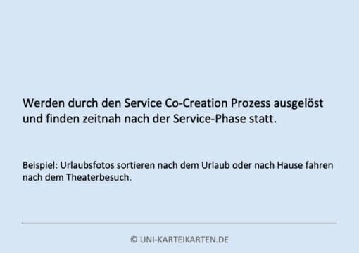 Dienstleistungsmanagement Prozesse FernUni Hagen Karteikarte 1.4