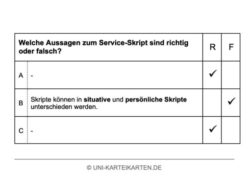 Dienstleistungsmanagement Prozesse FernUni Hagen Karteikarte 2.4