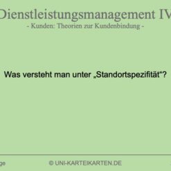 Dienstleistungsmanagement Kunden FernUni Hagen Karteikarte 1.3