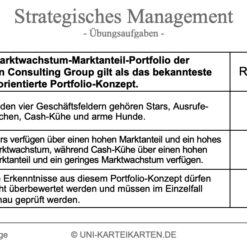 Strategisches Management FernUni Hagen Karteikarte 2.3