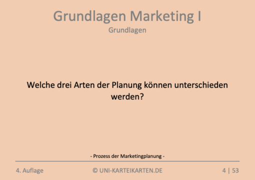 Grundlagen Marketing FernUni Hagen Karteikarte 1.1