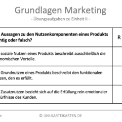 Grundlagen Marketing FernUni Hagen Karteikarte 2.1