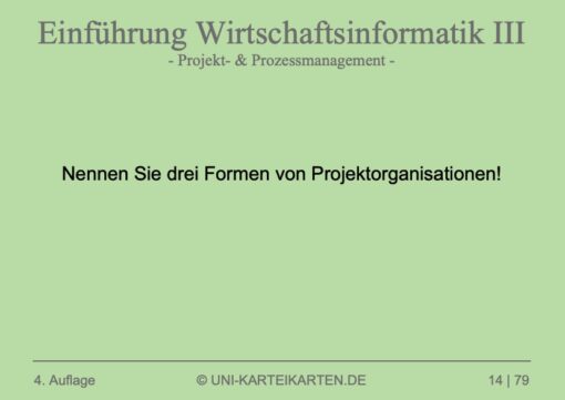 Einfuehrung Wirtschaftsinformatik FernUni Hagen Karteikarte 1.3