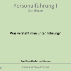 Personalführung FernUni Hagen Karteikarte 1.1