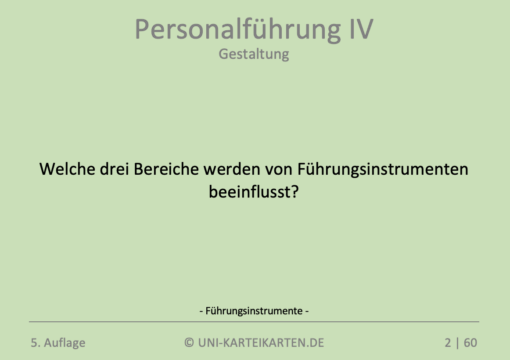 Personalführung FernUni Hagen Karteikarte 1.3