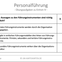Personalführung FernUni Hagen Karteikarte 2.1