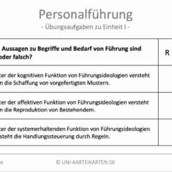 Personalführung FernUni Hagen Karteikarte 2.3