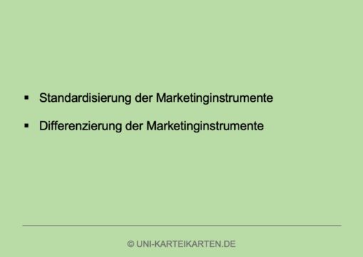 Strategisches Marketing FernUni Hagen Karteikarte 1.4