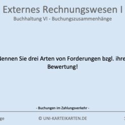 Externes Rechnungswesen I FernUni Hagen Karteikarte 2.1