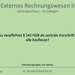 Externes Rechnungswesen II FernUni Hagen Karteikarte 1.1
