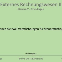 Externes Rechnungswesen II FernUni Hagen Karteikarte 2.1