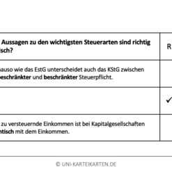 Externes Rechnungswesen II FernUni Hagen Karteikarte 3.4