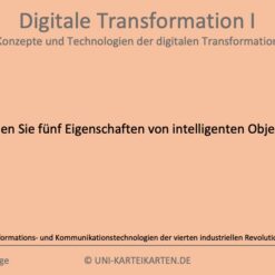 Digitale Transformation FernUni Hagen Karteikarte 1.1