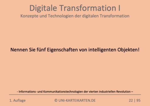Digitale Transformation FernUni Hagen Karteikarte 1.1